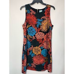 CeCe Women's Floral Sleeveless Mini Shift Dress Multicolor Size 10